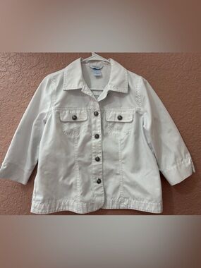 Francisca By Koret White Women's Button-Up Jacket